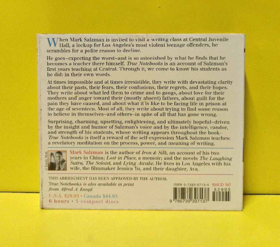 Mark Salzman - True Notebooks - 2003 - RHCD 367 - Used - EX - CDs - 5xCD Audiobook