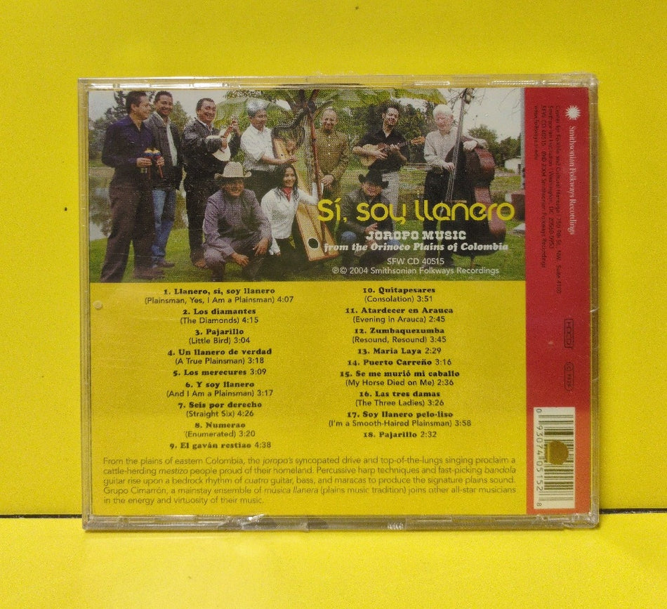 Grupo Cimarron - Si, Soy Llanero (Joropo Music From The Orinoco Plains Of Colombia) - 2004 - SFW CD 40515 - New - Sealed - CDs - HDCD