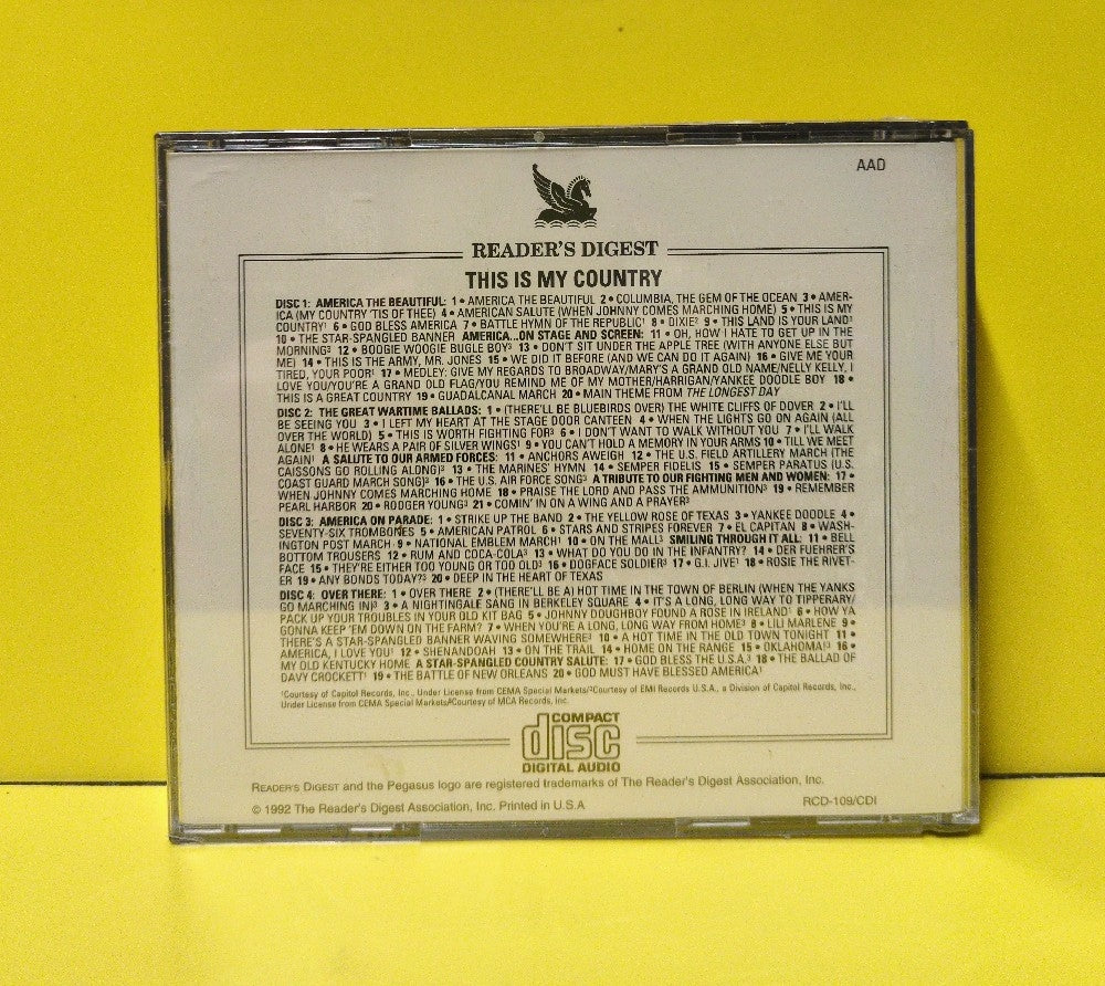 Various - This Is My Country - 1992 - RCD-109 - New - Sealed - CDs - 4xCD Set - Remastered
