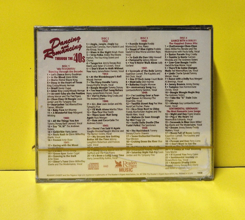 Various - Dancing And Romancing Through The '40s - 1996 - 193C - New - Sealed - CDs - 4xCD Set - Remastered