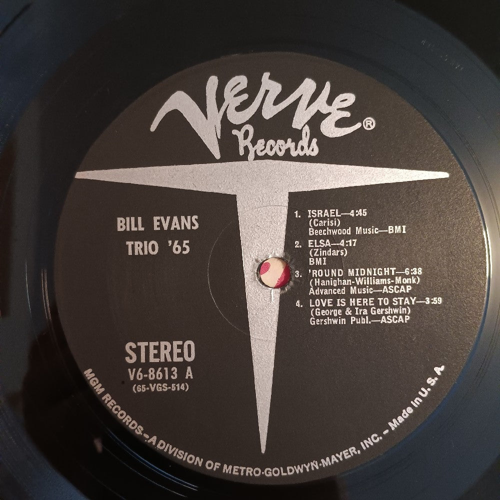 Bill Evans Trio - Trio '65 OG STEREO RVG - 1965 - V6-8613 - Used - EX - Vinyl