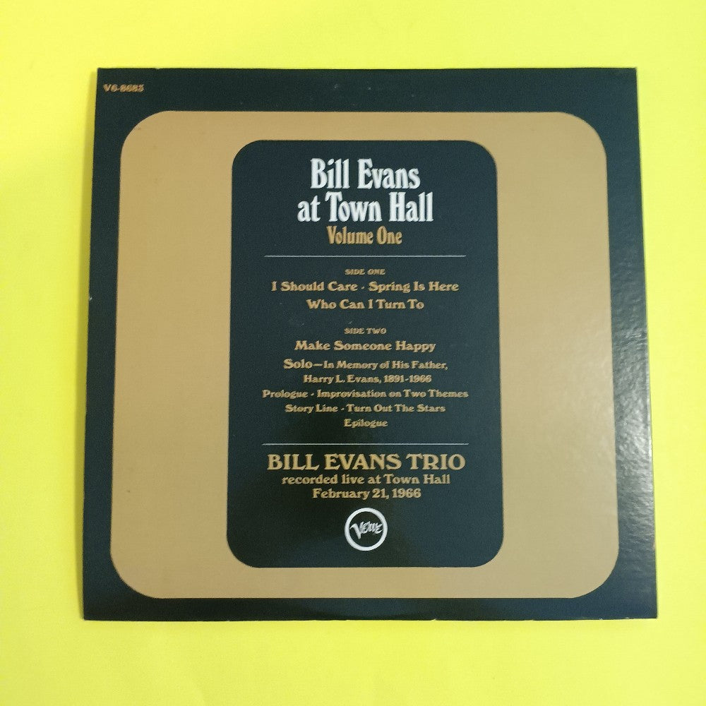 Bill Evans Trio - At Town Hall Volume 1 OG STEREO - 1967 - V6-8683 - Used - VG++ - Vinyl
