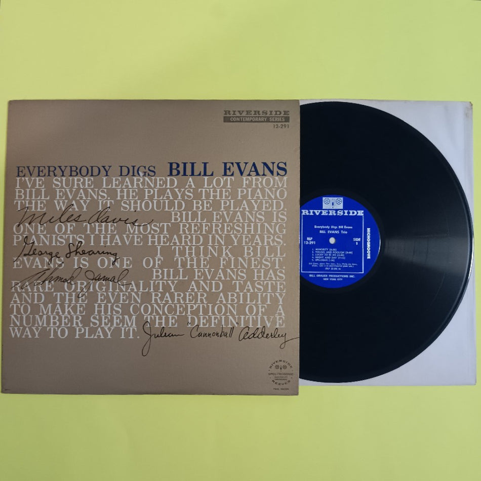 Bill Evans Trio - Everybody Digs Bill Evans MONO - 1960 - RLP 12-291 - Used - VG++ - Vinyl