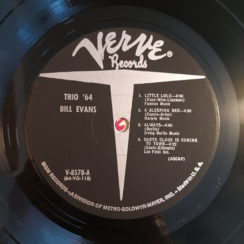 Bill Evans - Trio 64 OG MONO - 1964 - V-8578 - Used - VG++ - Vinyl