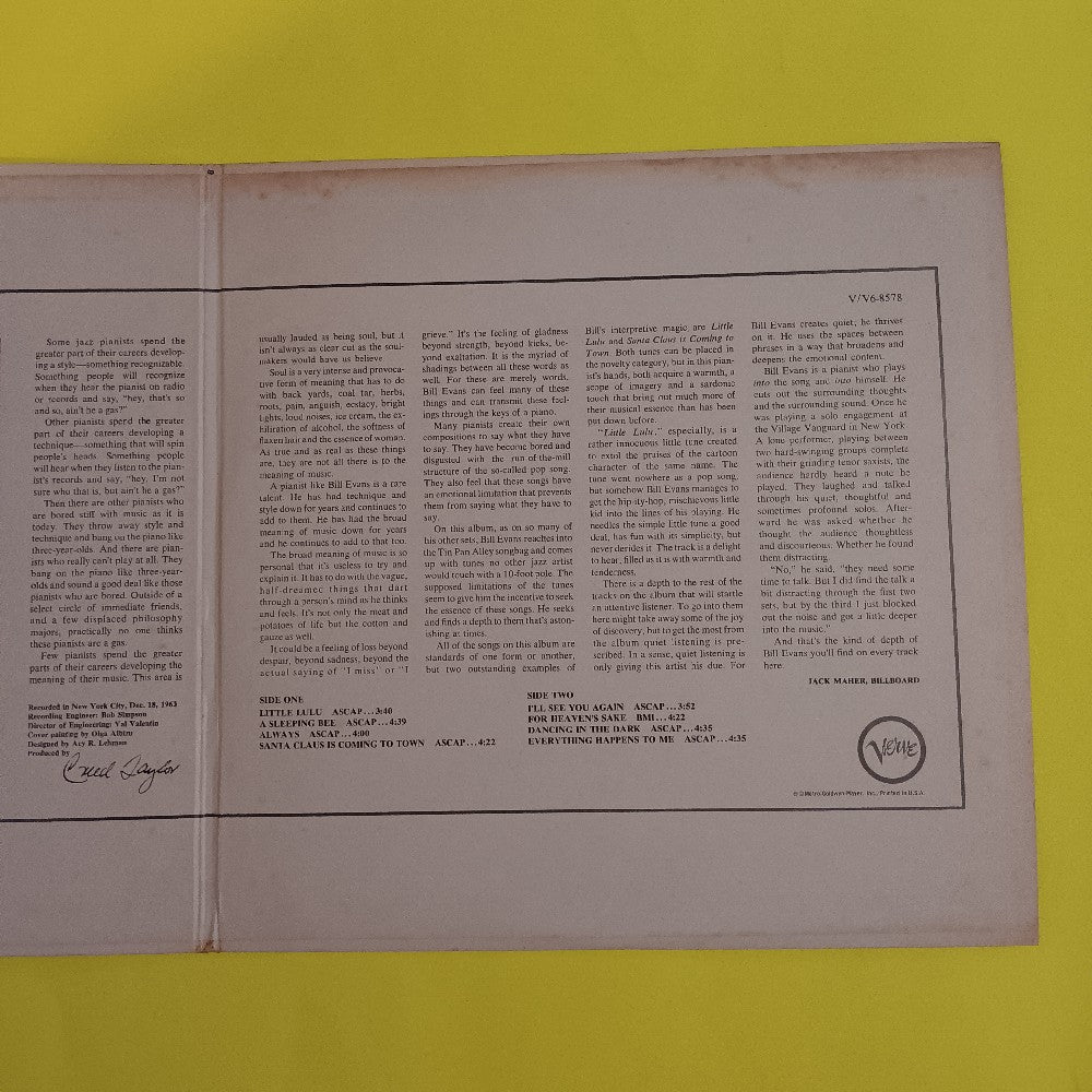 Bill Evans - Trio 64 OG MONO - 1964 - V-8578 - Used - VG++ - Vinyl