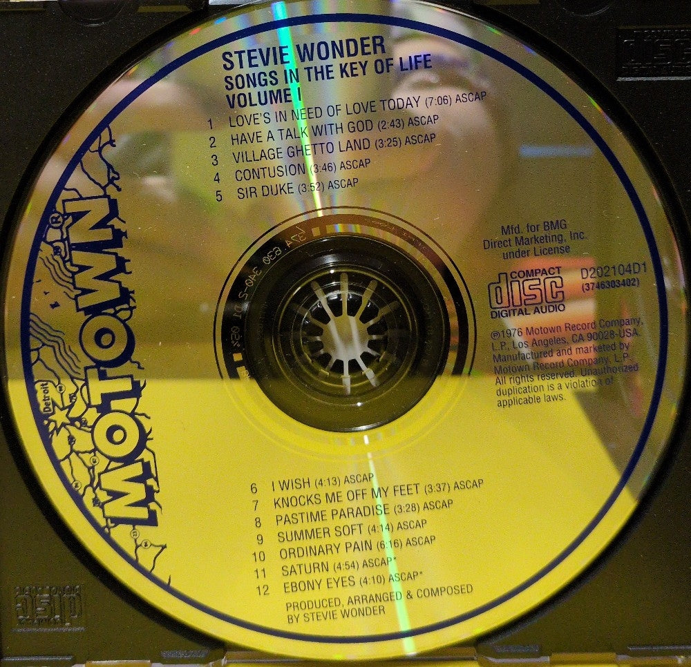 Stevie Wonder - Songs In The Key Of Life - Vol. 1 & 2 - D 202104 / 3746303402 - Used - EX - CDs - 2xCD