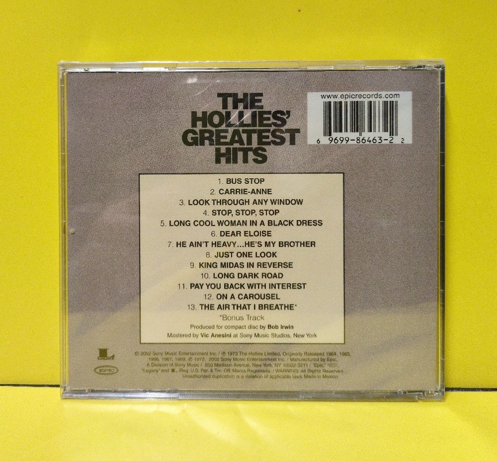 The Hollies - The Hollies' Greatest Hits - 2002 - EK 86463 - New - Sealed - CDs - Remastered