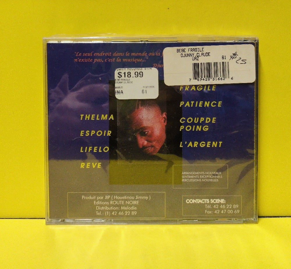 Djunny Claude Le Principal - Bebe Fragile - 1995 - JIP 61 - New - Sealed - CDs - France Import