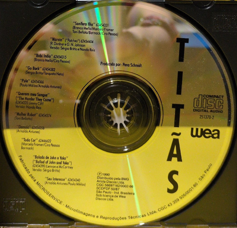 Titas - Titas - 1990 - 251370-2 - Used - EX - CDs - Reissue - Brazilian Import