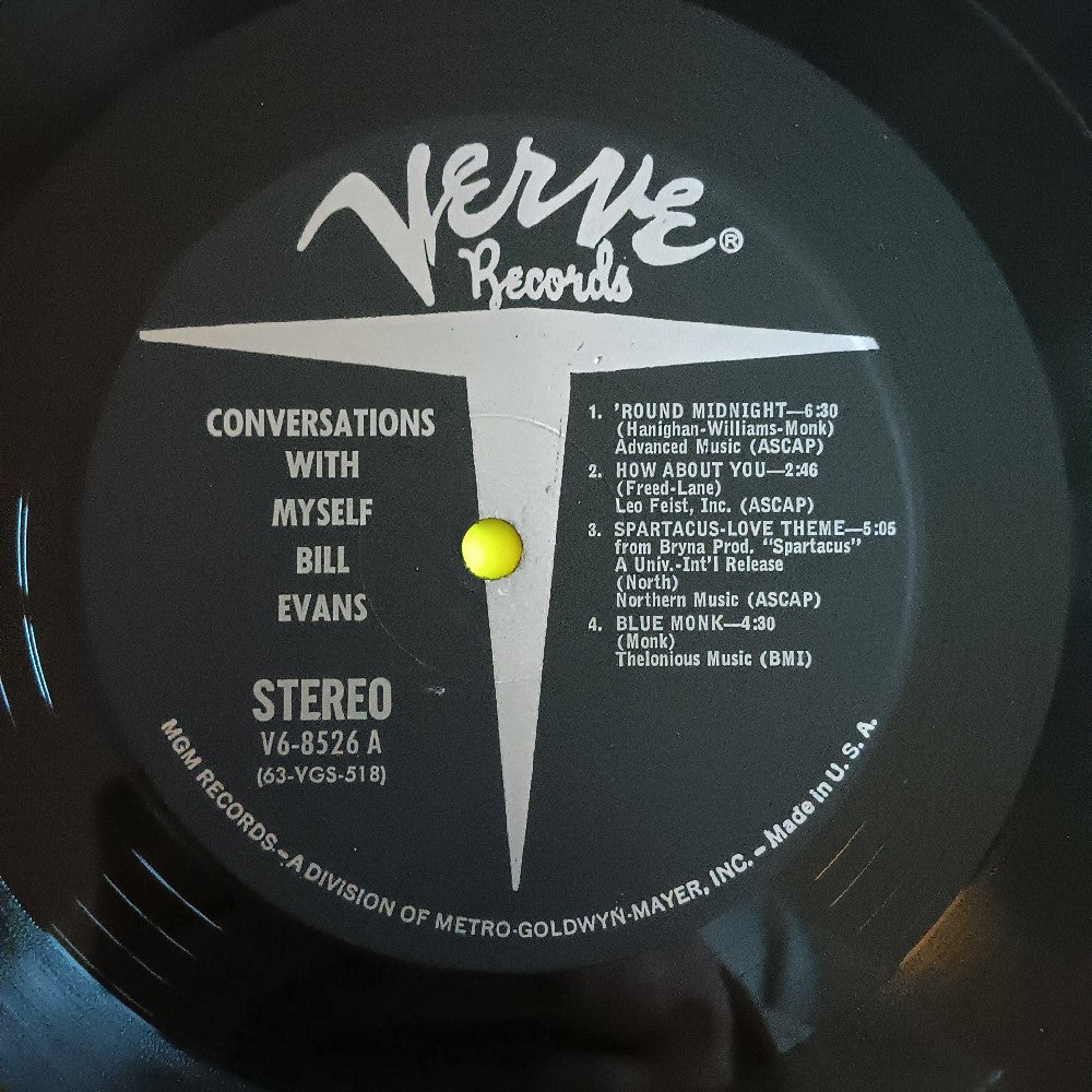 Bill Evans - Conversations With Myself STEREO - V6-8526 - Used - VG++ - Vinyl