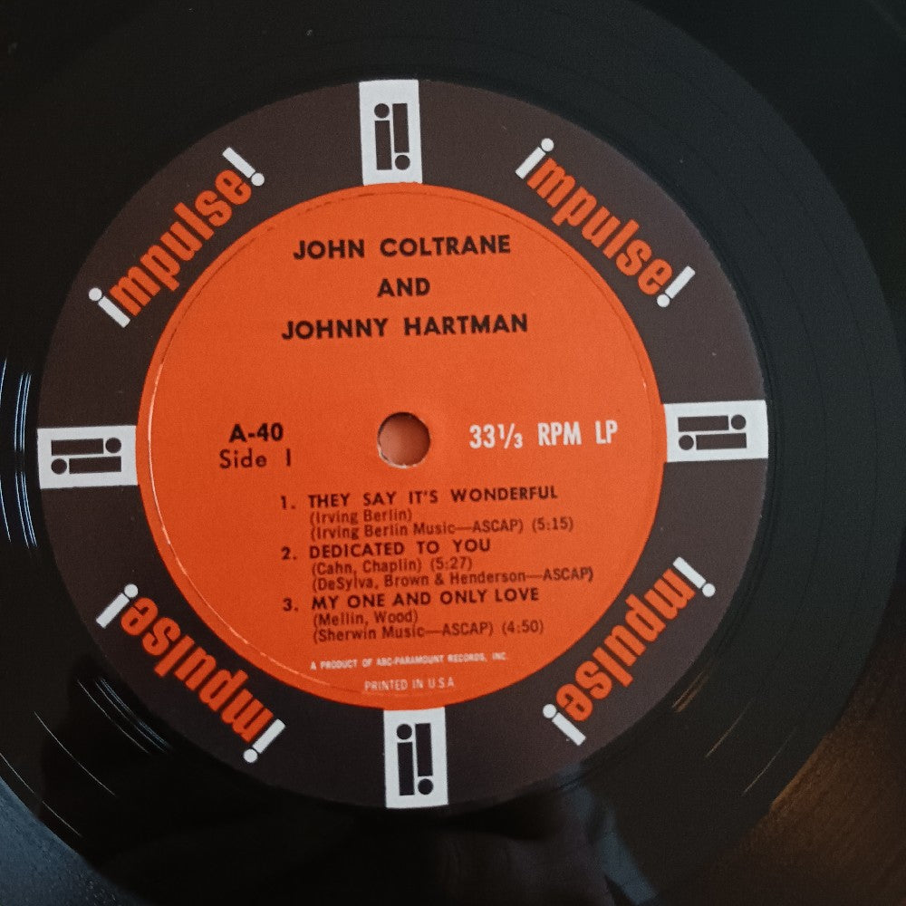 John Coltrane And Johnny Hartman - Coltrane And Hartman OG RVG MONO - 1963 - A-40 - Used - VG++ - Vinyl
