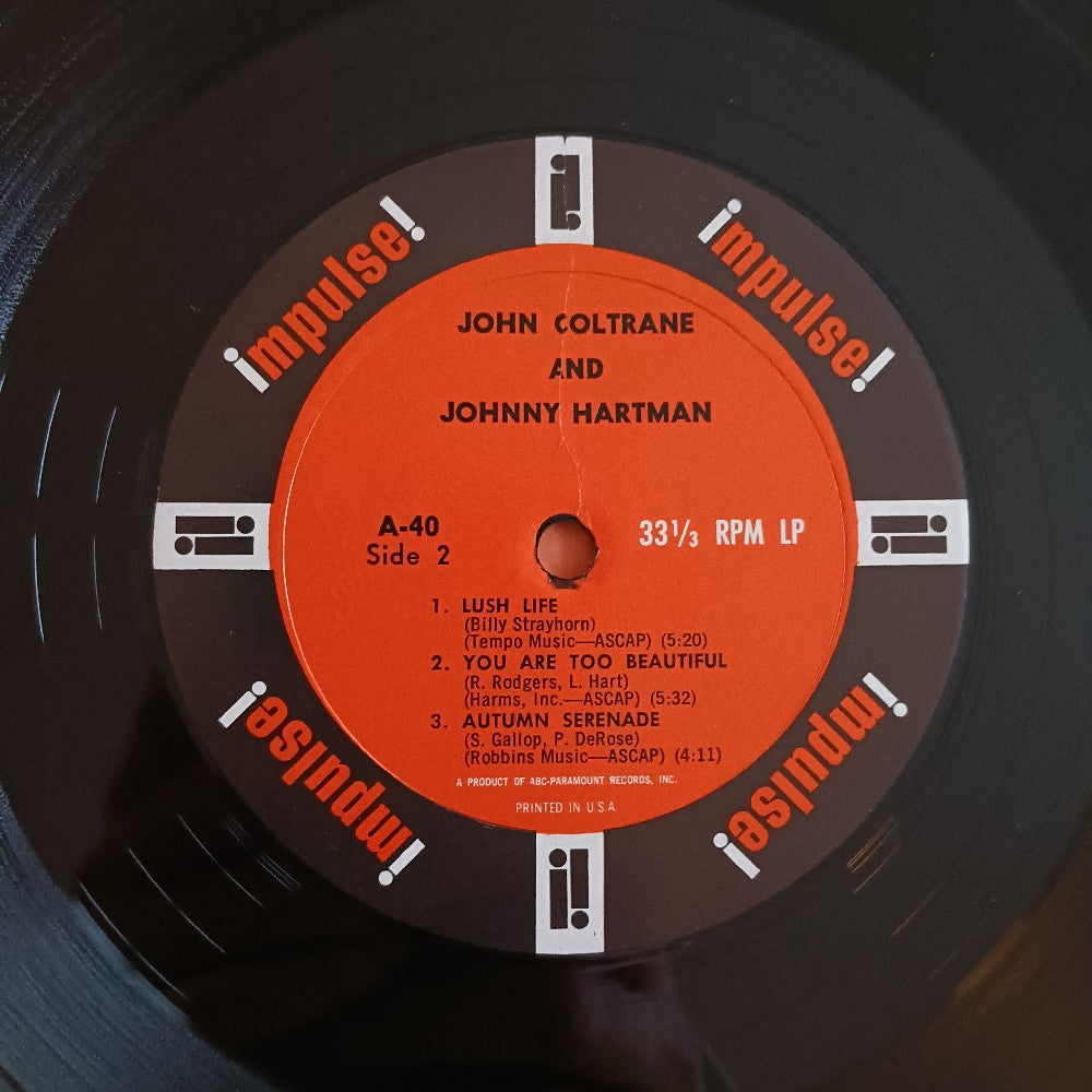 John Coltrane And Johnny Hartman - Coltrane And Hartman OG RVG MONO - 1963 - A-40 - Used - VG++ - Vinyl