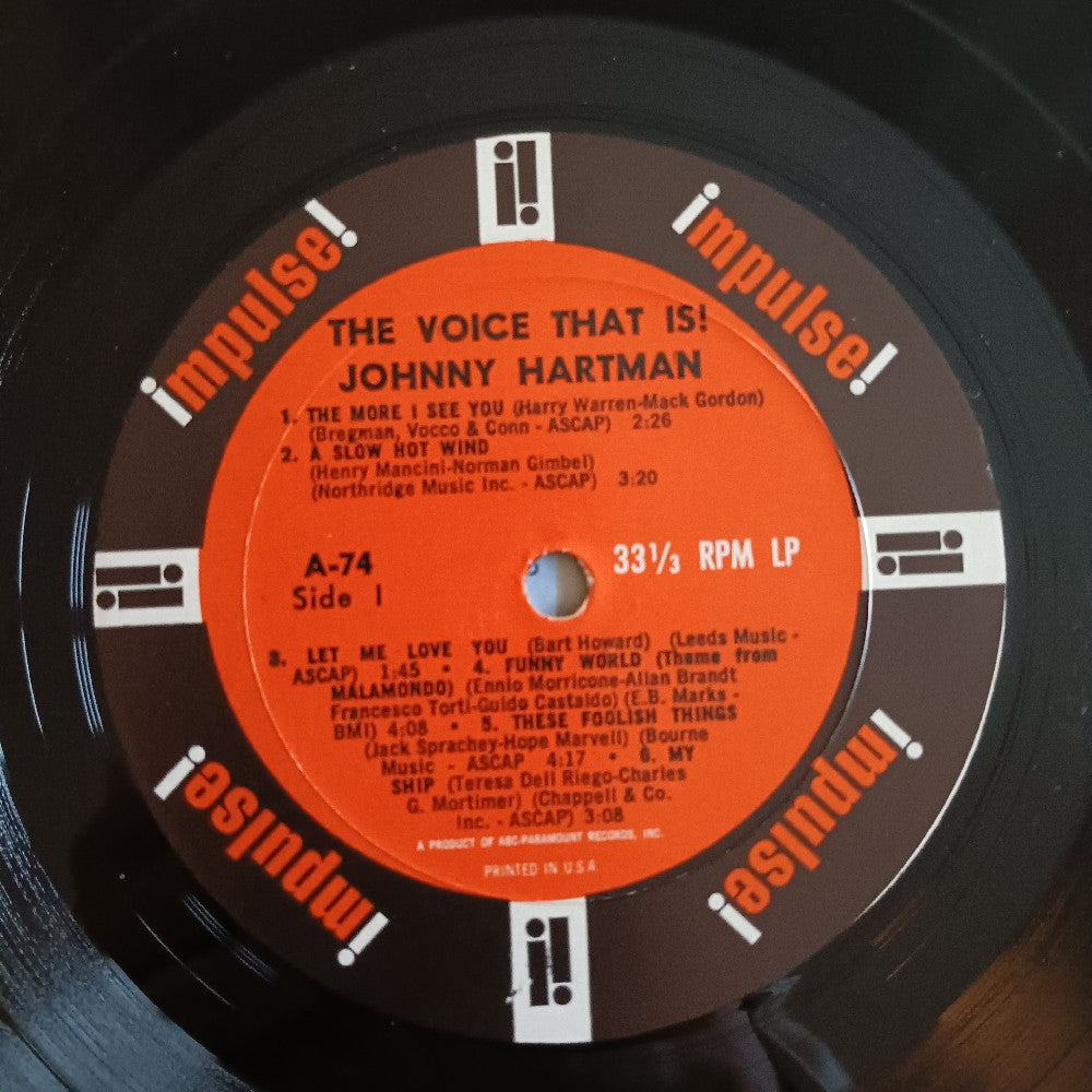 Johnny Hartman - The Voice That Is! OG RVG MONO - 1964 - A-74 - Used - VG++ - Vinyl