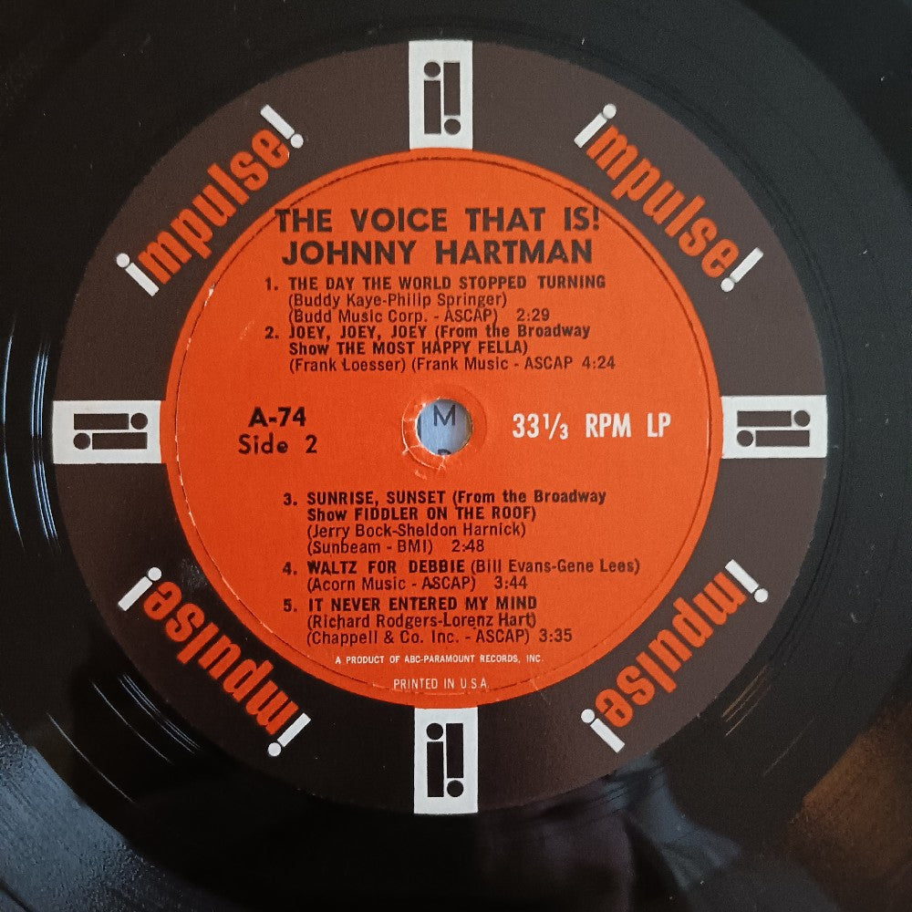 Johnny Hartman - The Voice That Is! OG RVG MONO - 1964 - A-74 - Used - VG++ - Vinyl