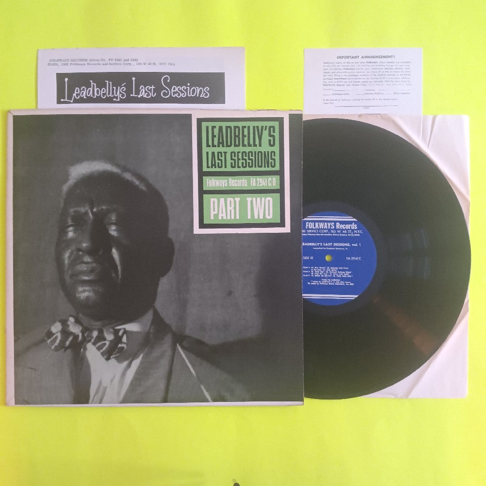 Leadbelly - Leadbelly's Last Session Part Two WITH BOOKLET - 1962 - FA2941 C/D - Used - VG++ - Vinyl
