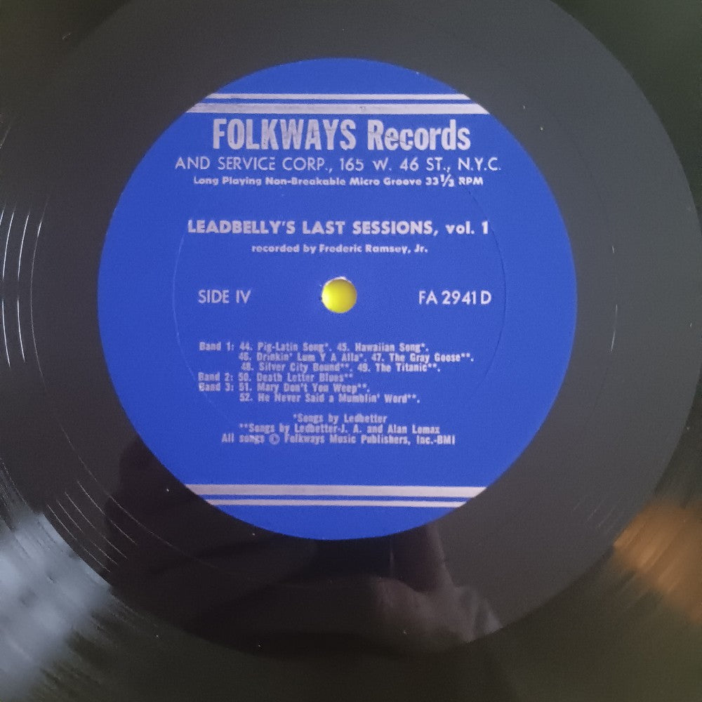 Leadbelly - Leadbelly's Last Session Part Two WITH BOOKLET - 1962 - FA2941 C/D - Used - VG++ - Vinyl