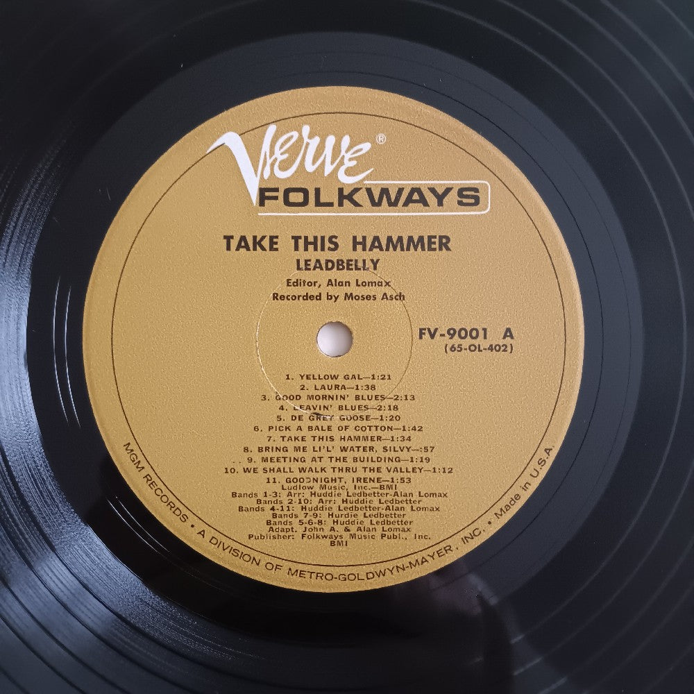 Leadbelly - Take This Hammer MONO - FV-9001 - Used - VG++ - Vinyl