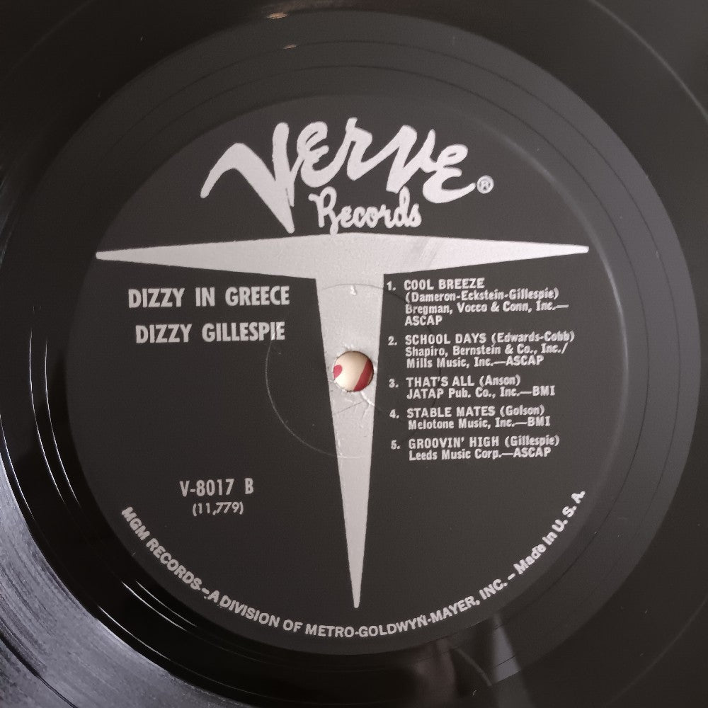 Dizzy Gillespie - Dizzy In Greece MONO - 1961 - V-8017 - Used - VG