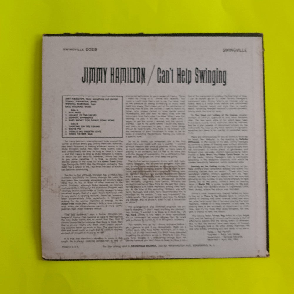 Jimmy Hamilton - Can't Help Swinging OG DG MONO - 1961 - SVLP 2028 - Used - VG++ - Vinyl