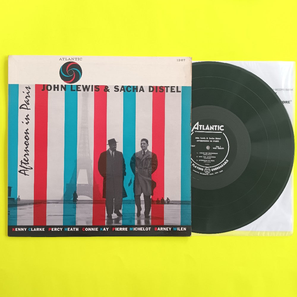 John Lewis & Sacha Distel - Afternoon In Paris OG DG MONO - 1957 - Atlantic 1267 - Used - VG++ - Vinyl
