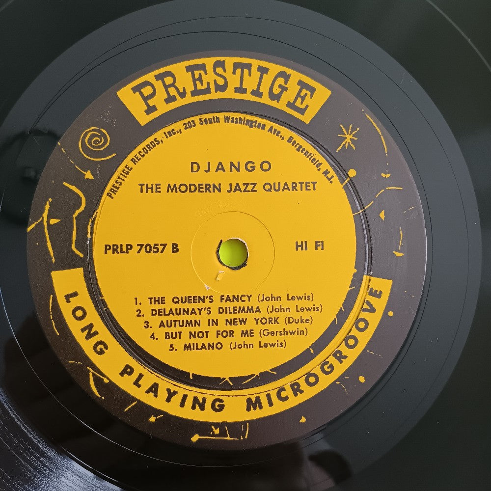 MJQ Modern Jazz Quartet - Django DG Mono Yellow Fireworks Label - 1958 - PRLP 7057 - Used - VG++ - Vinyl