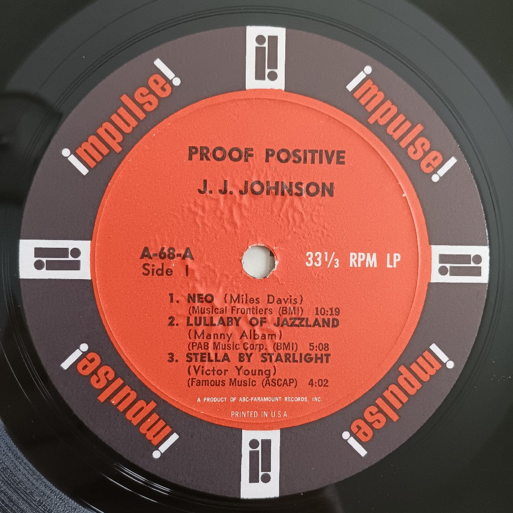 J. J. Johnson - Proof Positive MONO RVG - 1965 - A-68 - Used - VG++ - Vinyl