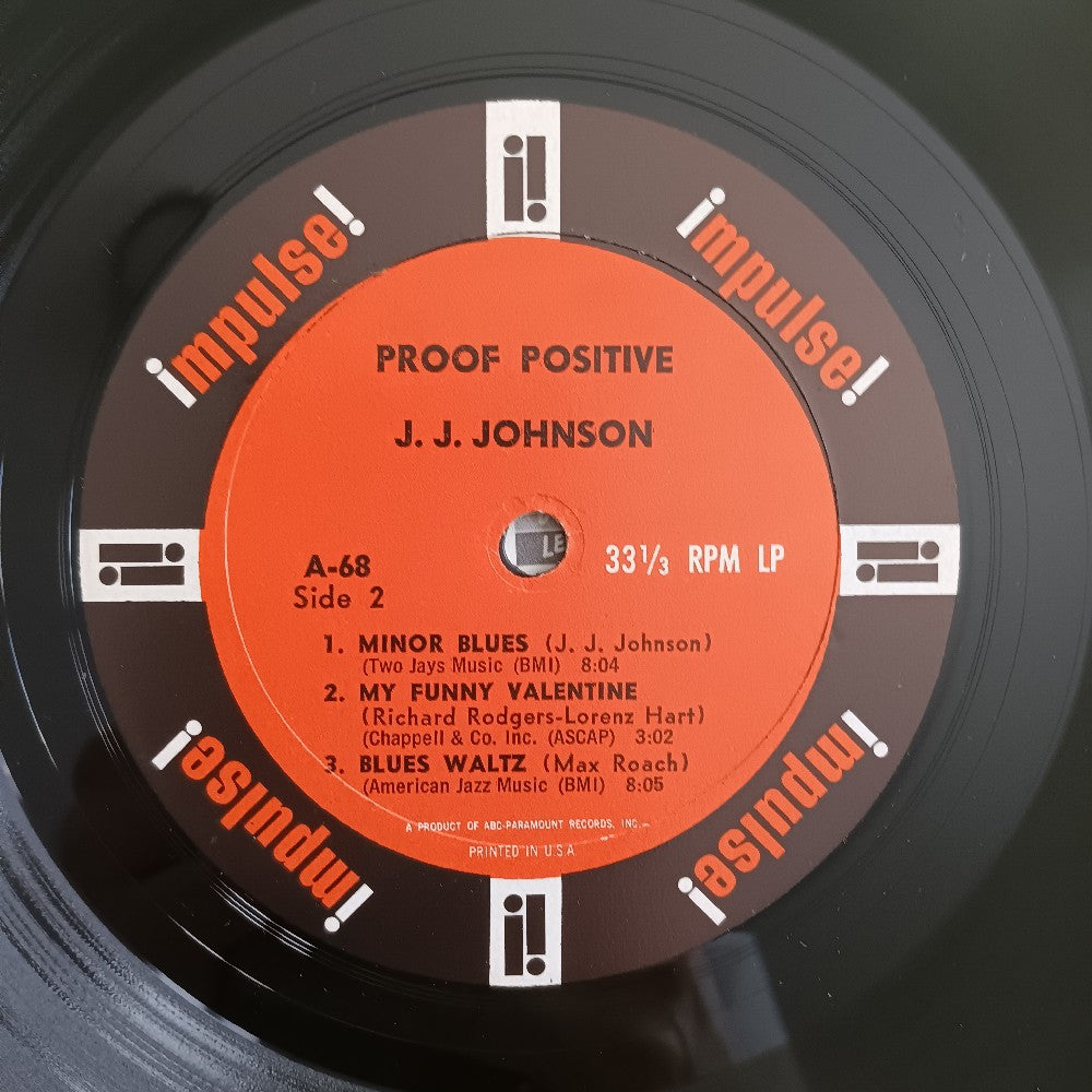 J. J. Johnson - Proof Positive MONO RVG - 1965 - A-68 - Used - VG++ - Vinyl
