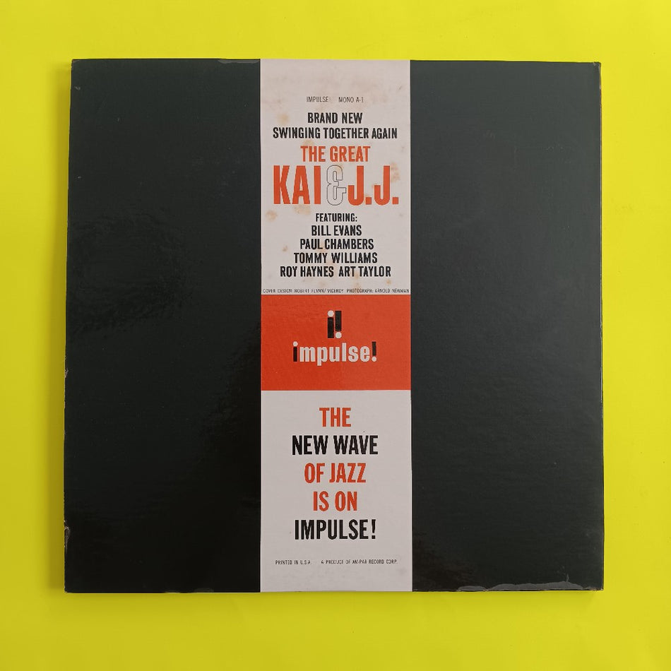 J. J. Johnson & Kai Winding - The Great Kai & JJ OG MONO AM-PAR 1st Ever Impulse - 1961 - A-1 - Used - VG++ - Vinyl