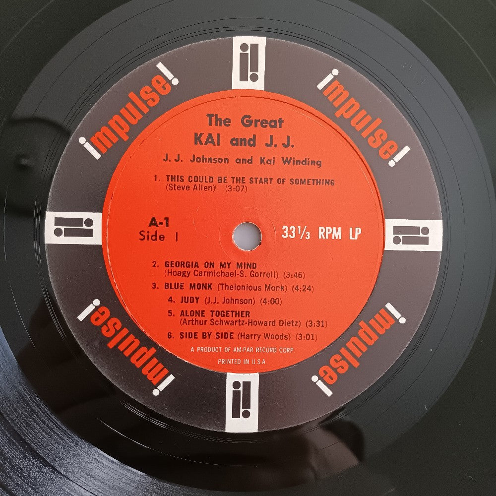 J. J. Johnson & Kai Winding - The Great Kai & JJ OG MONO AM-PAR 1st Ever Impulse - 1961 - A-1 - Used - VG++ - Vinyl