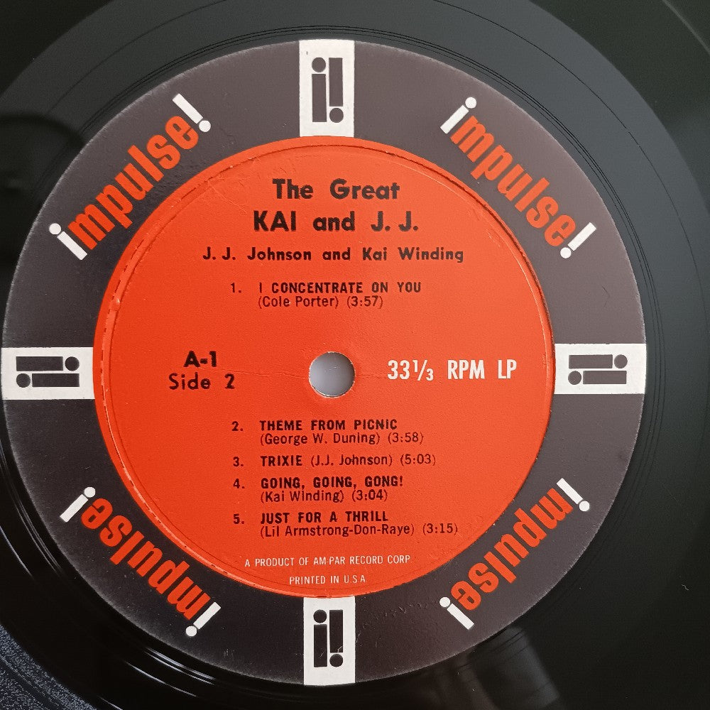 J. J. Johnson & Kai Winding - The Great Kai & JJ OG MONO AM-PAR 1st Ever Impulse - 1961 - A-1 - Used - VG++ - Vinyl