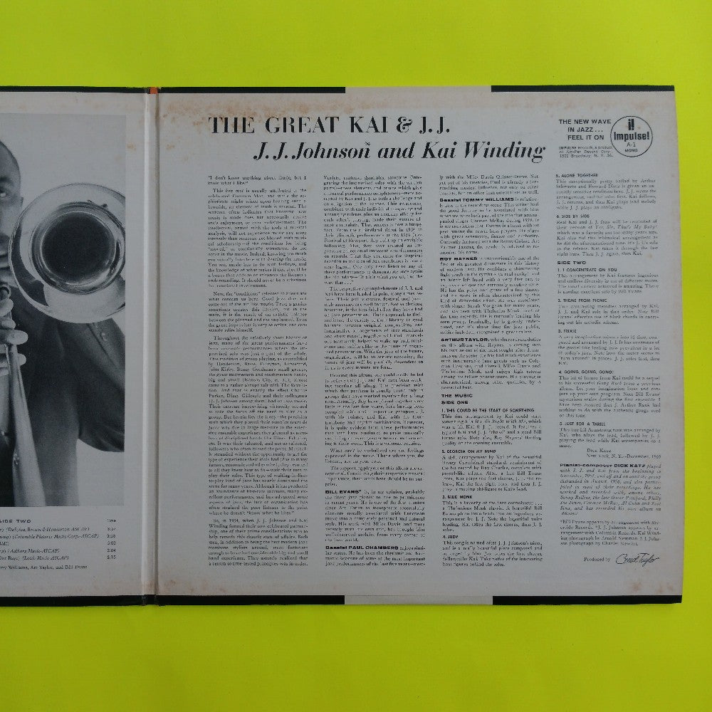 J. J. Johnson & Kai Winding - The Great Kai & JJ OG MONO AM-PAR 1st Ever Impulse - 1961 - A-1 - Used - VG++ - Vinyl