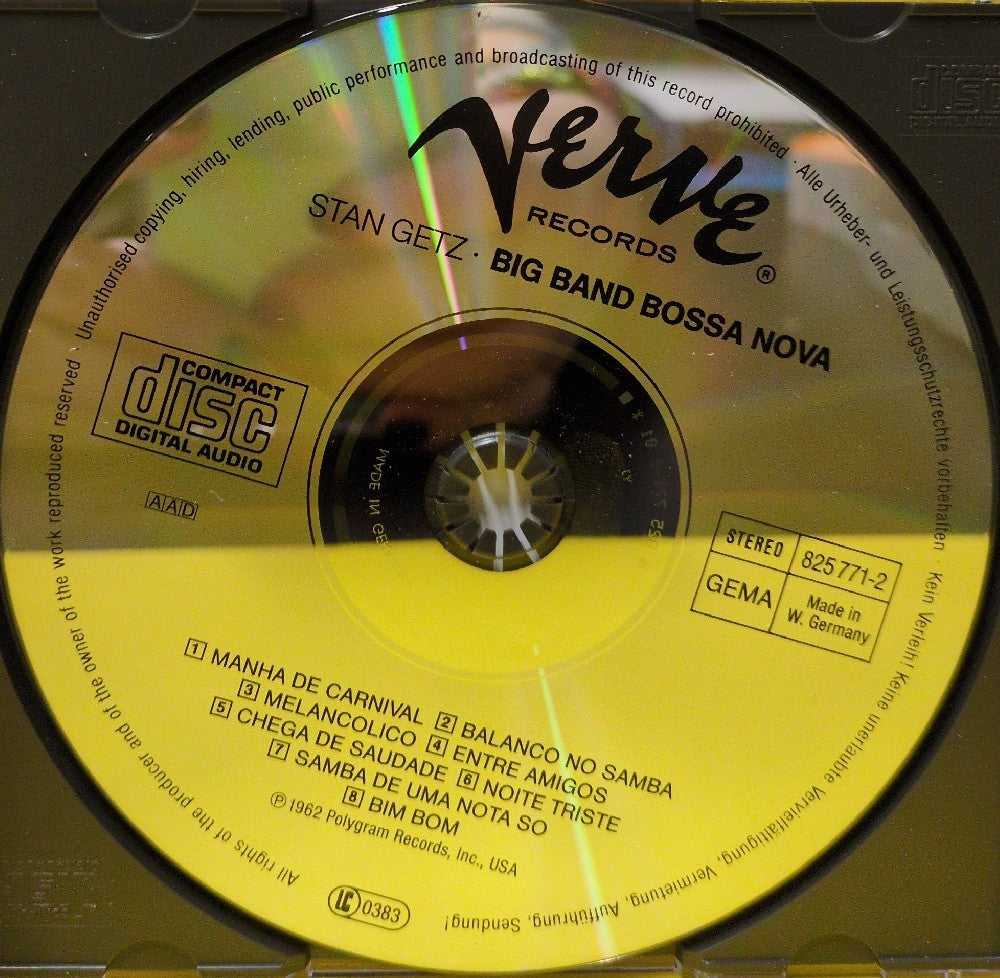 Stan Getz - Big Band Bossa Nova - 825 771-2 - Used - EX - CDs - Reissue - European Import