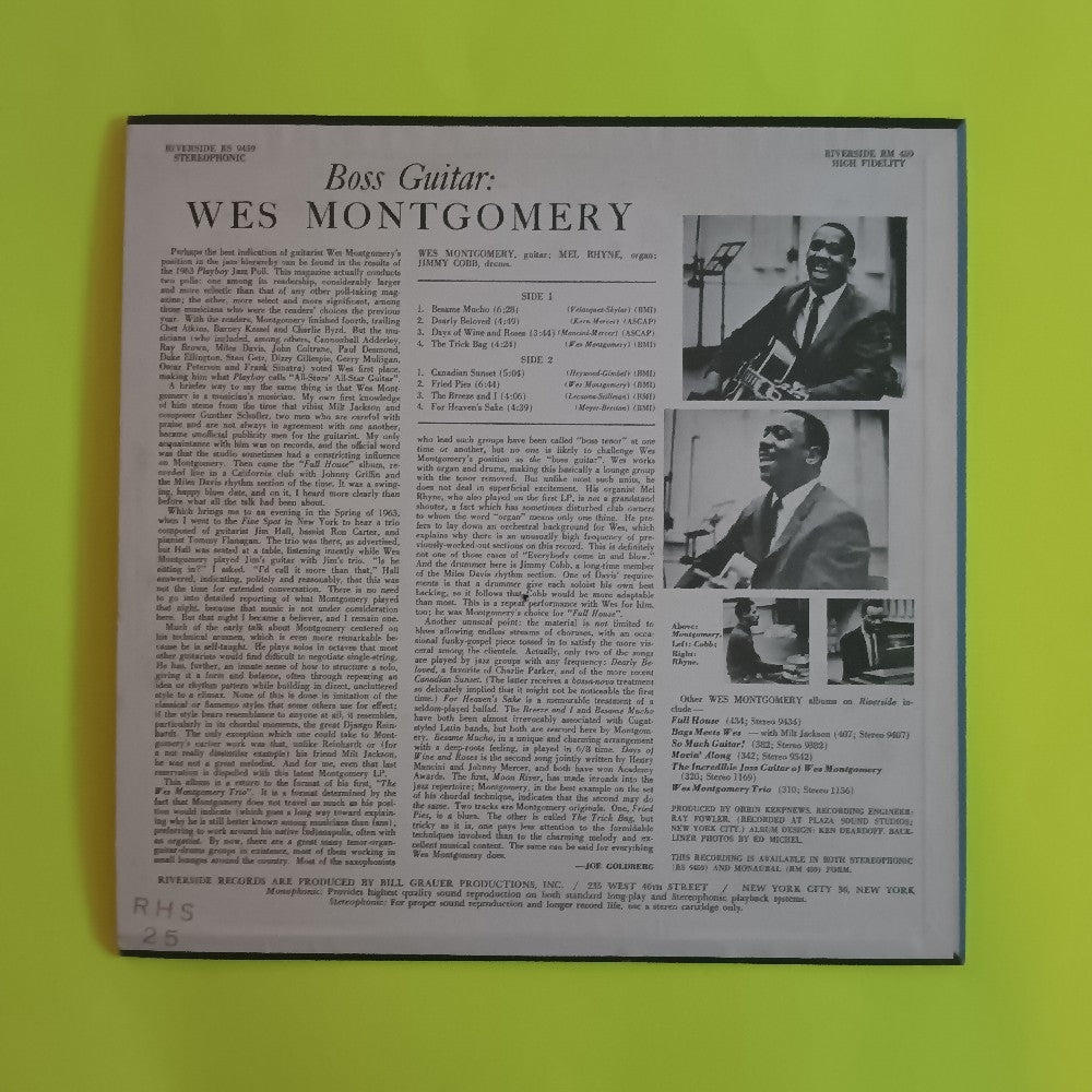 Wes Montgomery - Boss Guitar OG MONO - 1963 - RM 459 - Used - VG++ - Vinyl