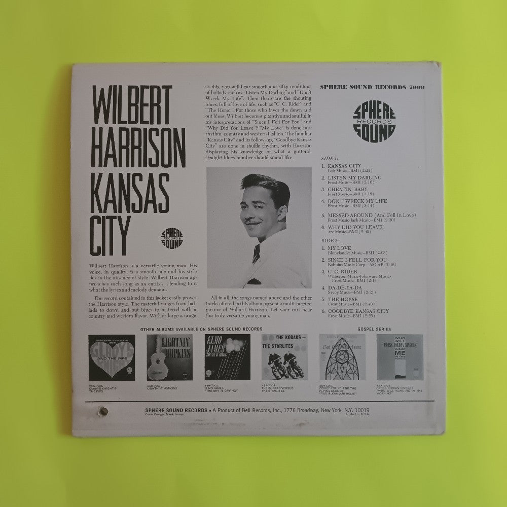 Wilbert Harrison - Kansas City OG MONO - 1965 - SSR 7000 - Used - VG - Vinyl