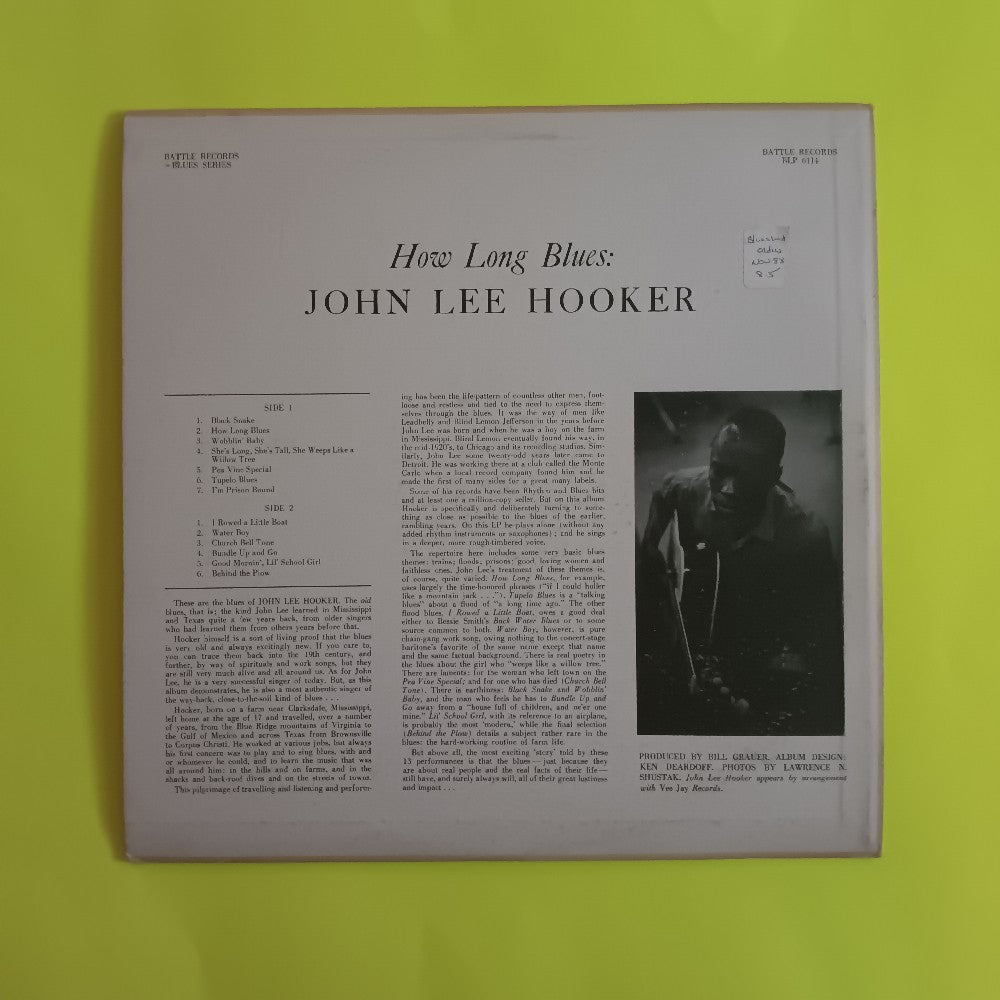 John Lee Hooker - How Long Blues MONO RED BATTLE LABEL - 1965 - BLP 6114 - Used - VG - Vinyl