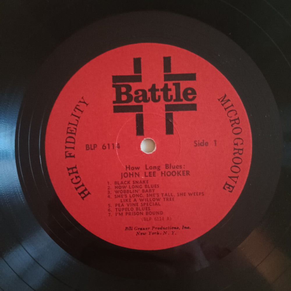 John Lee Hooker - How Long Blues MONO RED BATTLE LABEL - 1965 - BLP 6114 - Used - VG - Vinyl