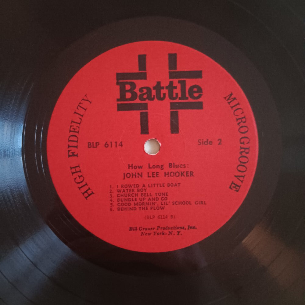 John Lee Hooker - How Long Blues MONO RED BATTLE LABEL - 1965 - BLP 6114 - Used - VG - Vinyl