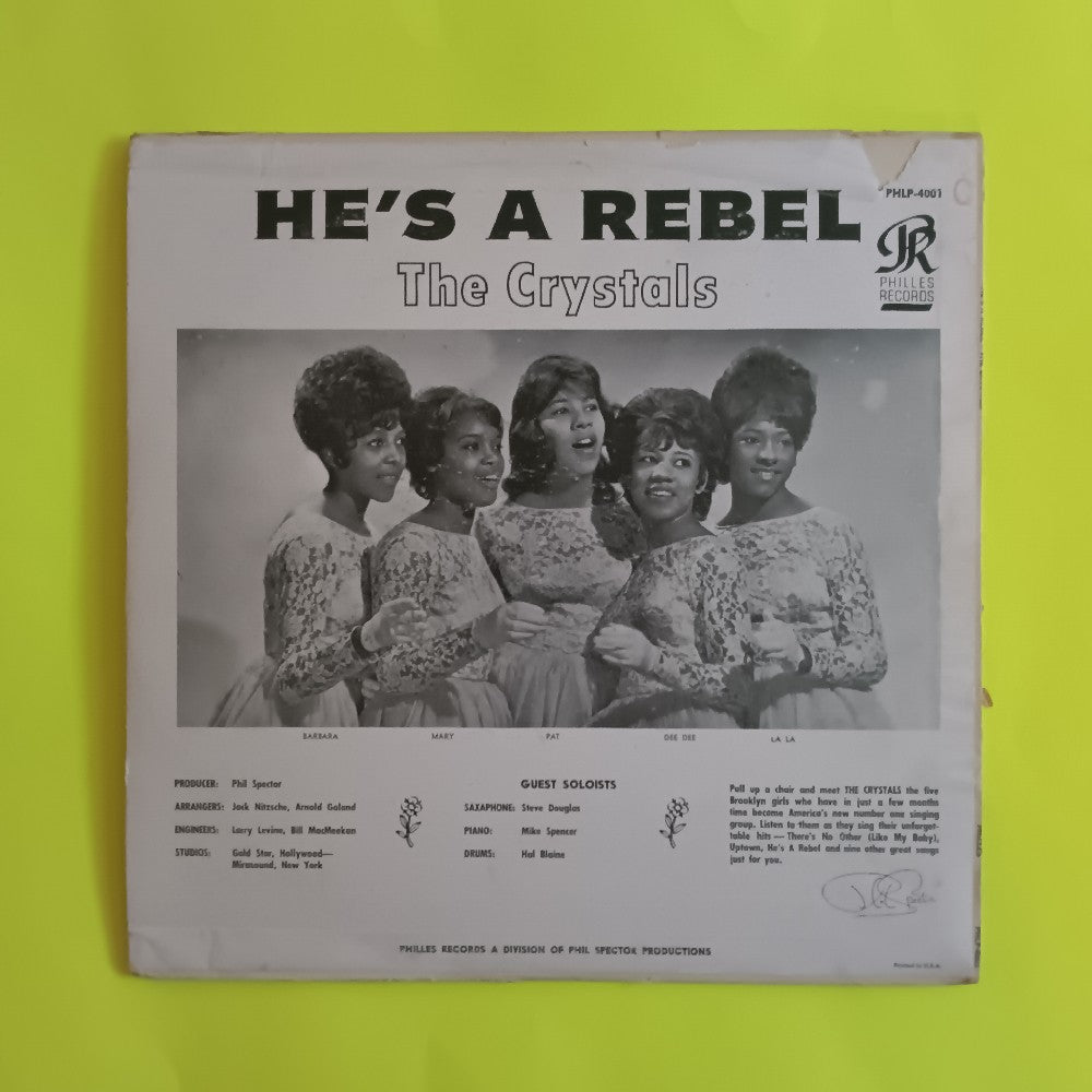 The Crystals - He's A Rebel OG MONO - 1963 - PHLP 4001 - Used - VG - Vinyl
