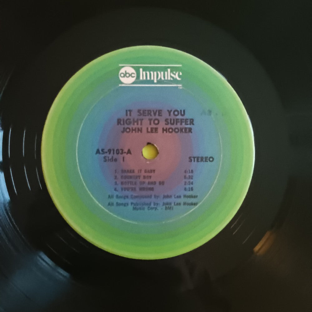 John Lee Hooker - It Serves You Right To Suffer - 1974 - AS 9103 - Used - VG+ - Vinyl