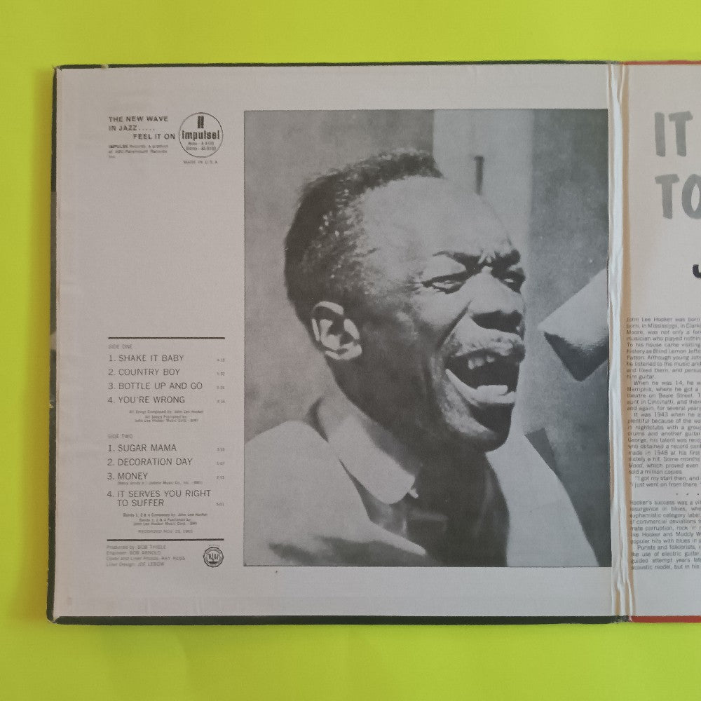 John Lee Hooker - It Serves You Right To Suffer - 1974 - AS 9103 - Used - VG+ - Vinyl