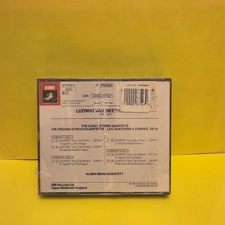 Beethoven Alban Berg Quartet Nos. 1-6 - String Quartet Nos.1-6 - CDCC 47127 - New - Sealed - CDs