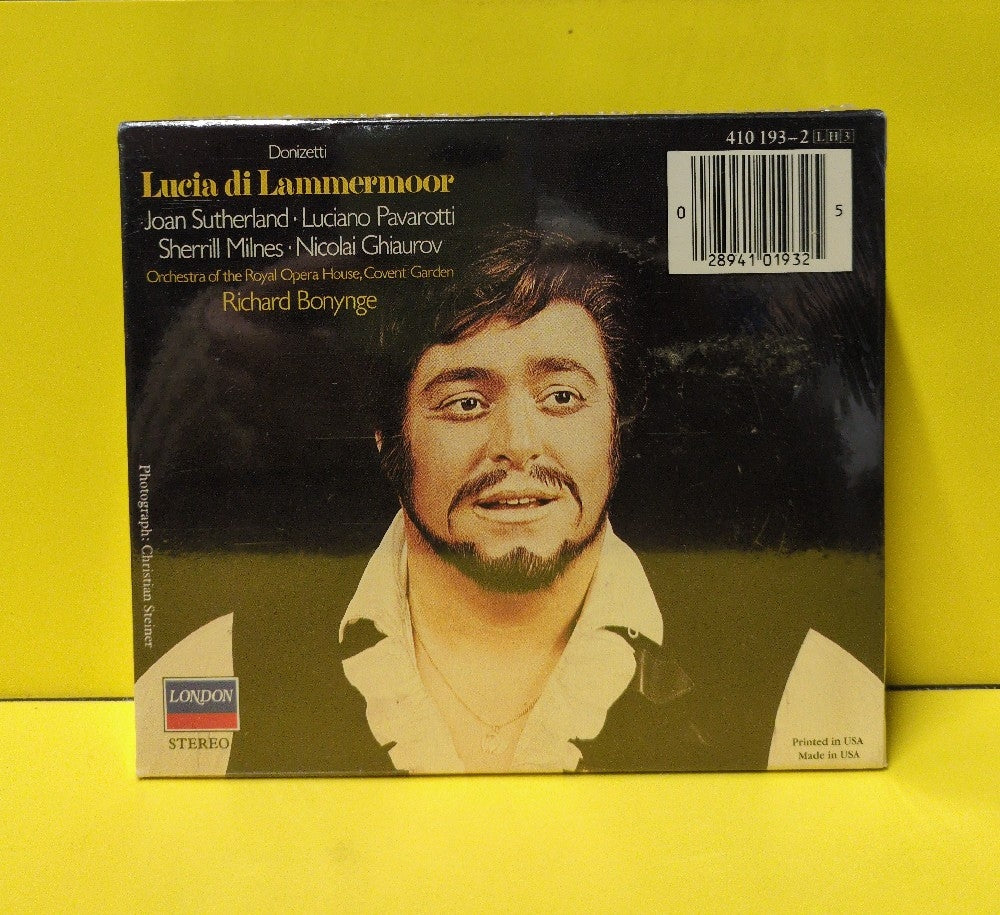 Sutherland, Pavarotti, Milnes, Ghiaurov, Bonynge, Donizetti - Lucia Di Lammermoor - 1985 - 410 193-2 - New - Sealed - CDs - 3xCD Box Set
