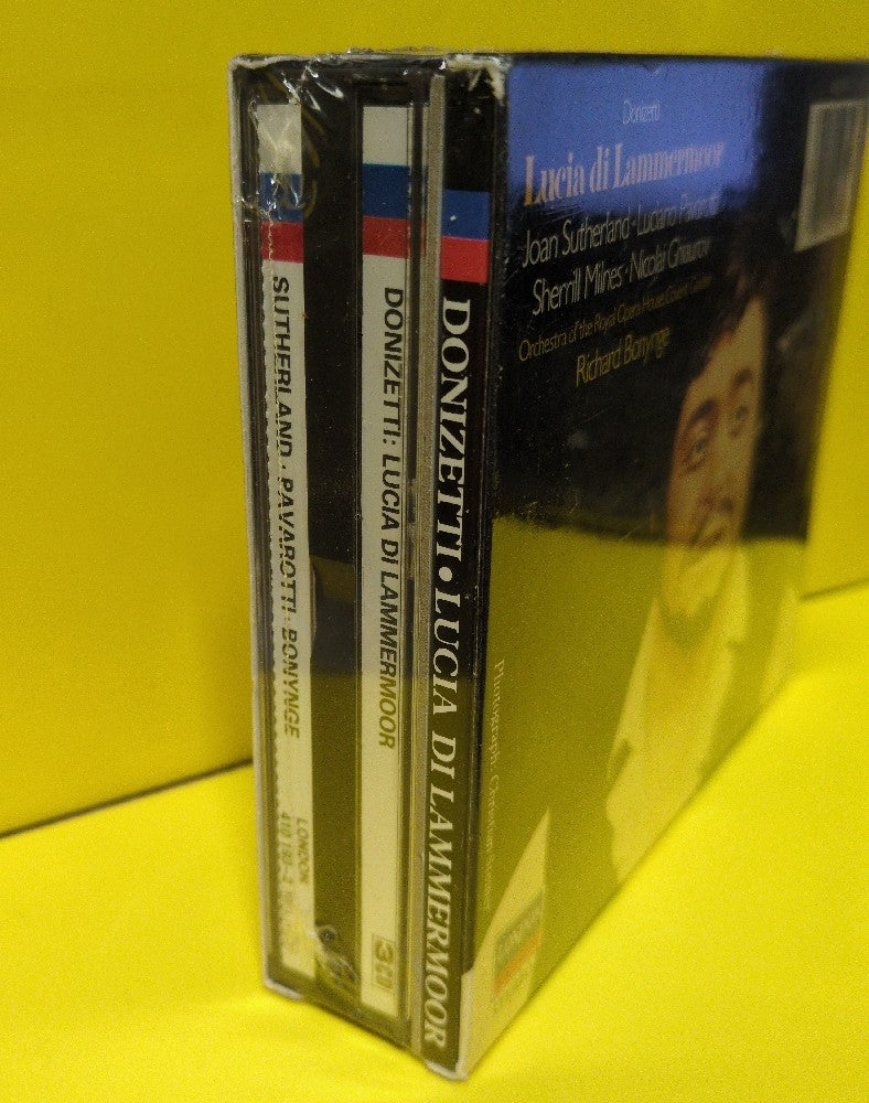 Sutherland, Pavarotti, Milnes, Ghiaurov, Bonynge, Donizetti - Lucia Di Lammermoor - 1985 - 410 193-2 - New - Sealed - CDs - 3xCD Box Set