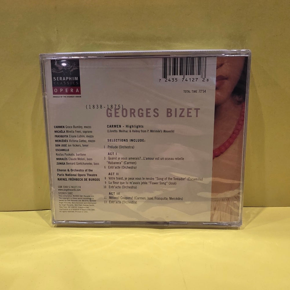 Georges Bizet, Rafael Frühbeck De Burgos, Grace Bumbry, Mirella Freni, Jon Vickers, Kostas Paskalis - Carmen (Highlights) - 2000 - 7243 5 74127 2 8 - New - Sealed - CDs