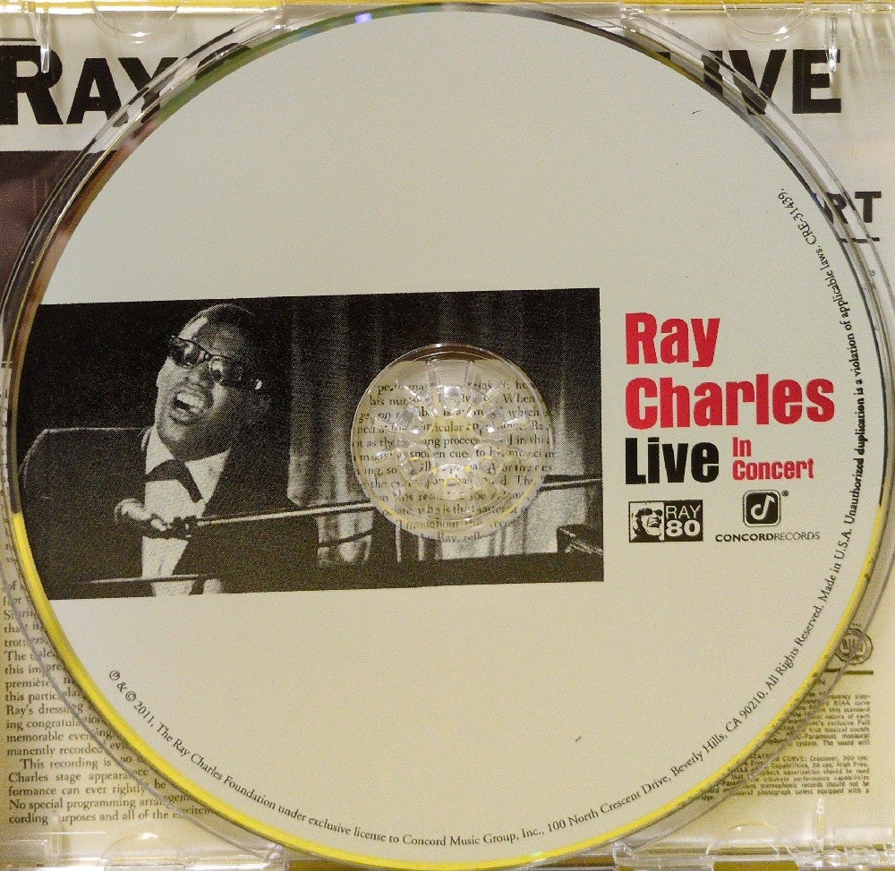 Ray Charles - Ray Charles Live In Concert - 2011 - CRE-31439 - Used - EX - CDs - Reissue - Remastered