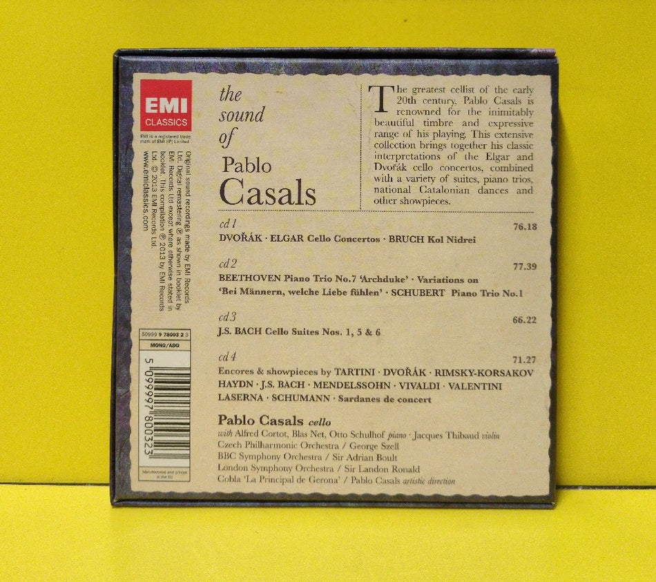 Pablo Casals - The Sound Of Pablo Casals - 2013 - 50999 9 78003 2 3 - Used - EX - CDs - 4xCD Box Set - European Import