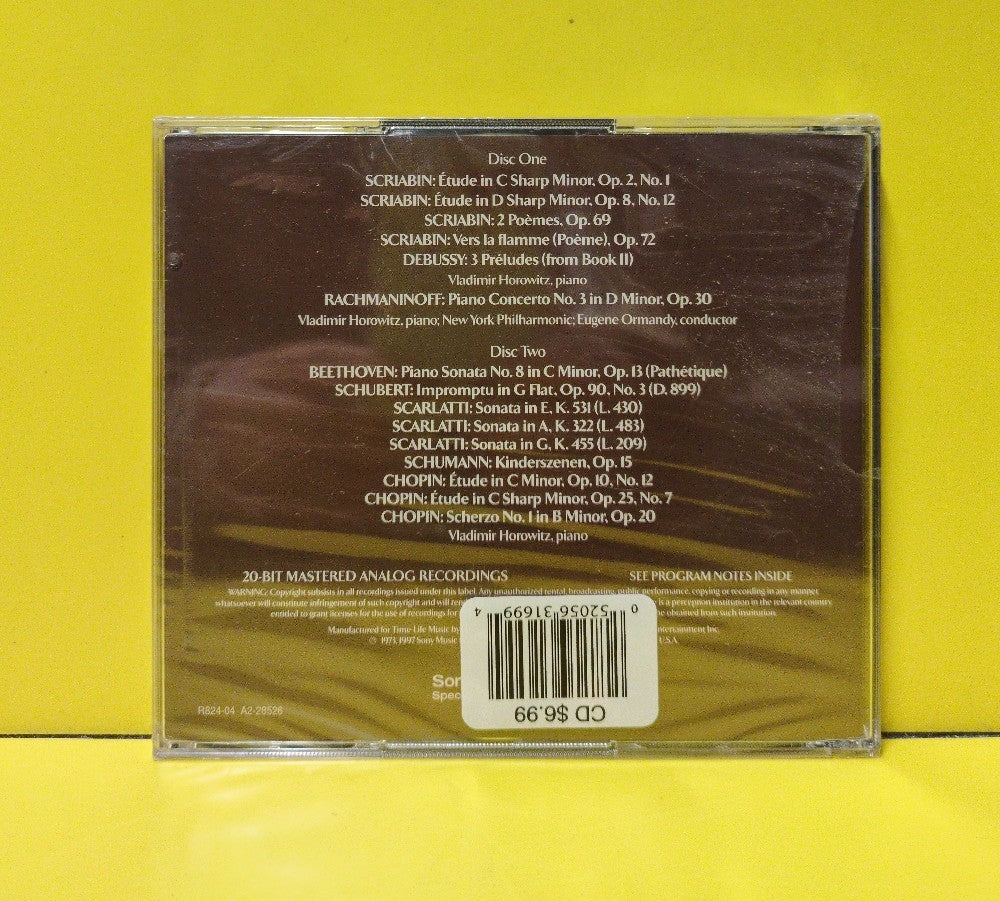 Vladimir Horowitz - PBS Presents Legendary Performances Vladimir Horowitz - 1997 - R824-04 / A2-28526 - New - Sealed - CDs - 2xCD