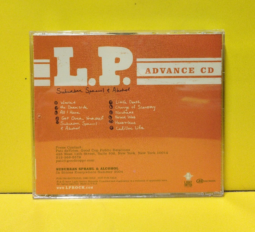 L.P. - Suburban Sprawl & Alcohol - 2004 - LIGHT000012-AV - Used - VG++ - CDs - Promo/Advance CD