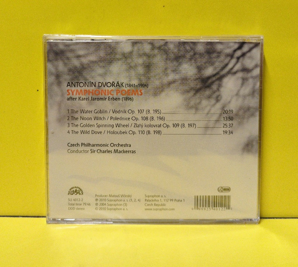 Dvořák, Czech Philharmonic Orchestra, Sir Charles Mackerras - Symphonic Poems - 2010 - SU 4012-2 - New - Sealed - CDs - European Import