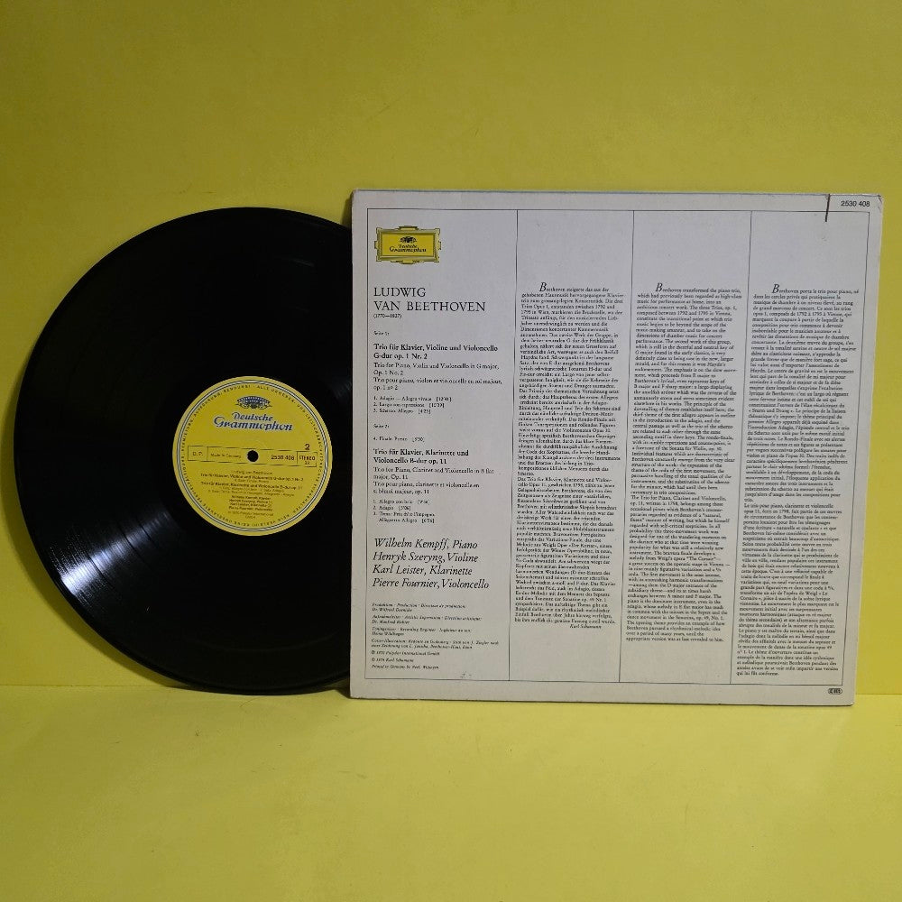 Ludwig Van Beethoven  - Klaviertrio, Piano Trio Op.1 Nr 2/ Klarinettentrio Clarinet Trio - 1974 - 3530 408 - Used - NM - Vinyl